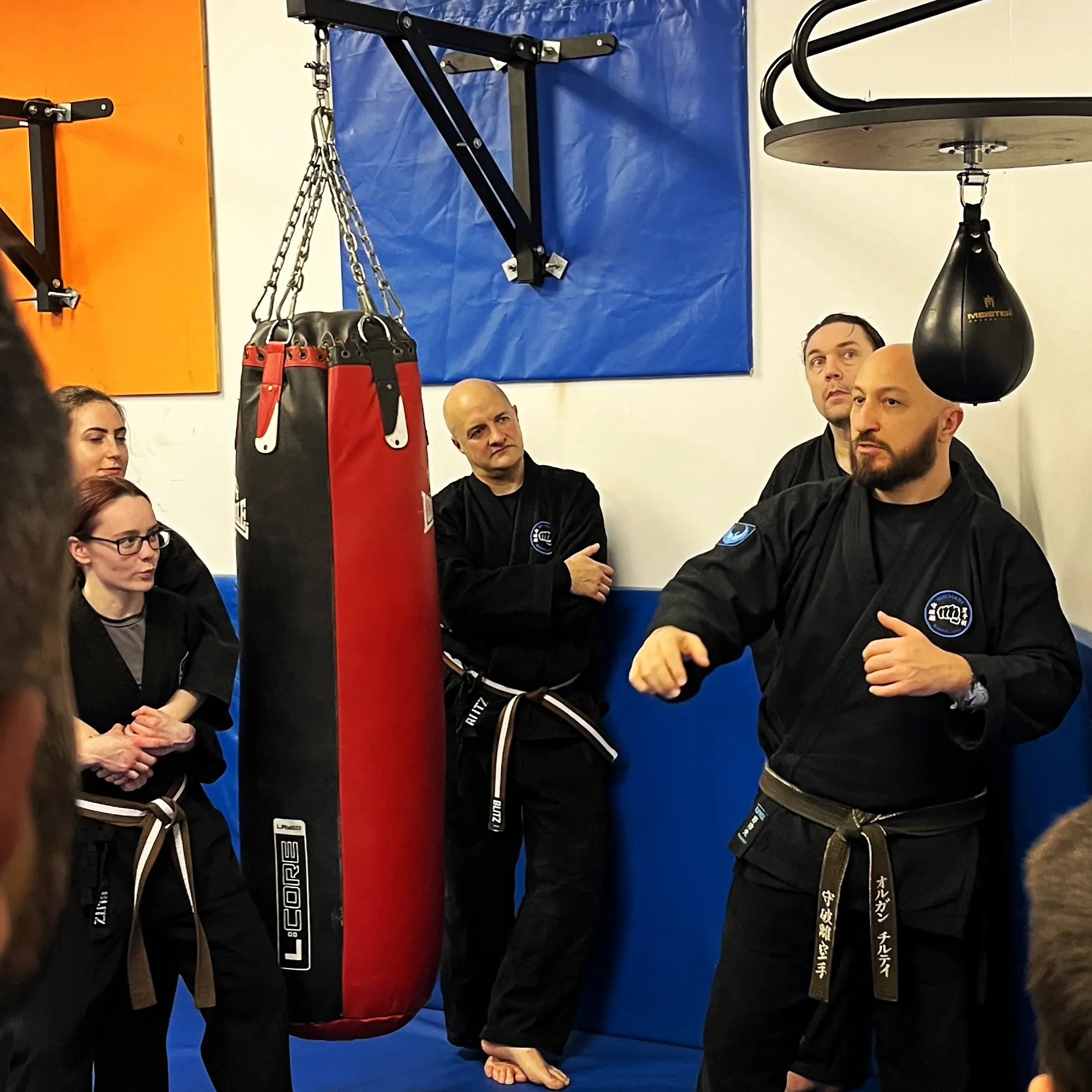 Olgun Tiltay of  Shuhari Self Defence teaching a martial arts class in Slough